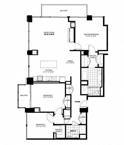 Floor plan at Flair Tower